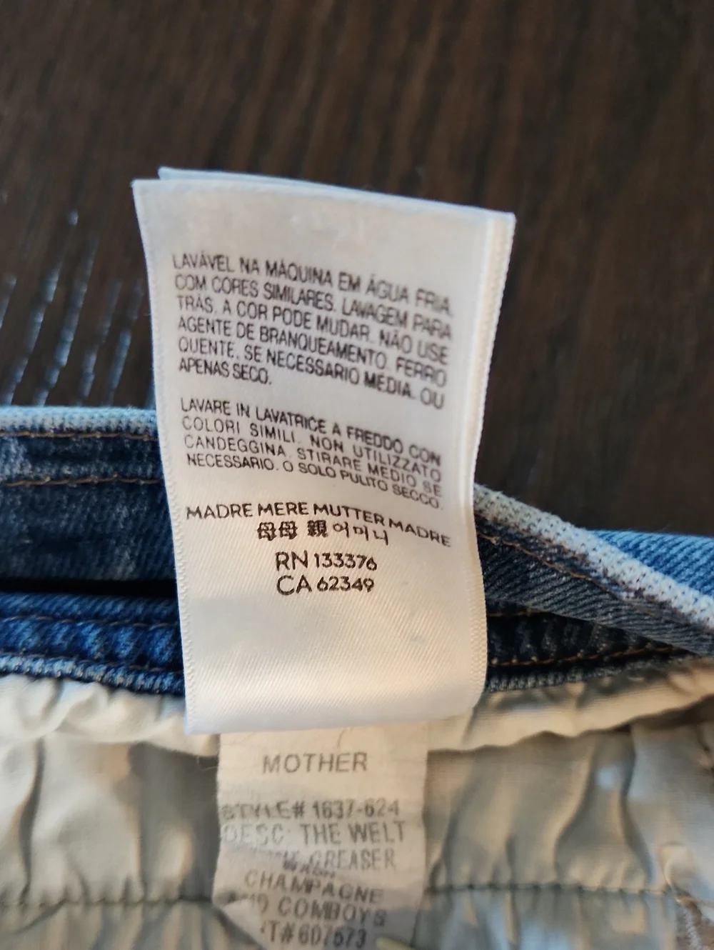 MOTHER Welt Front Greaser Wide Leg Jeans Champagne & Cowboys